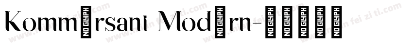 Kommersant Modern字体转换